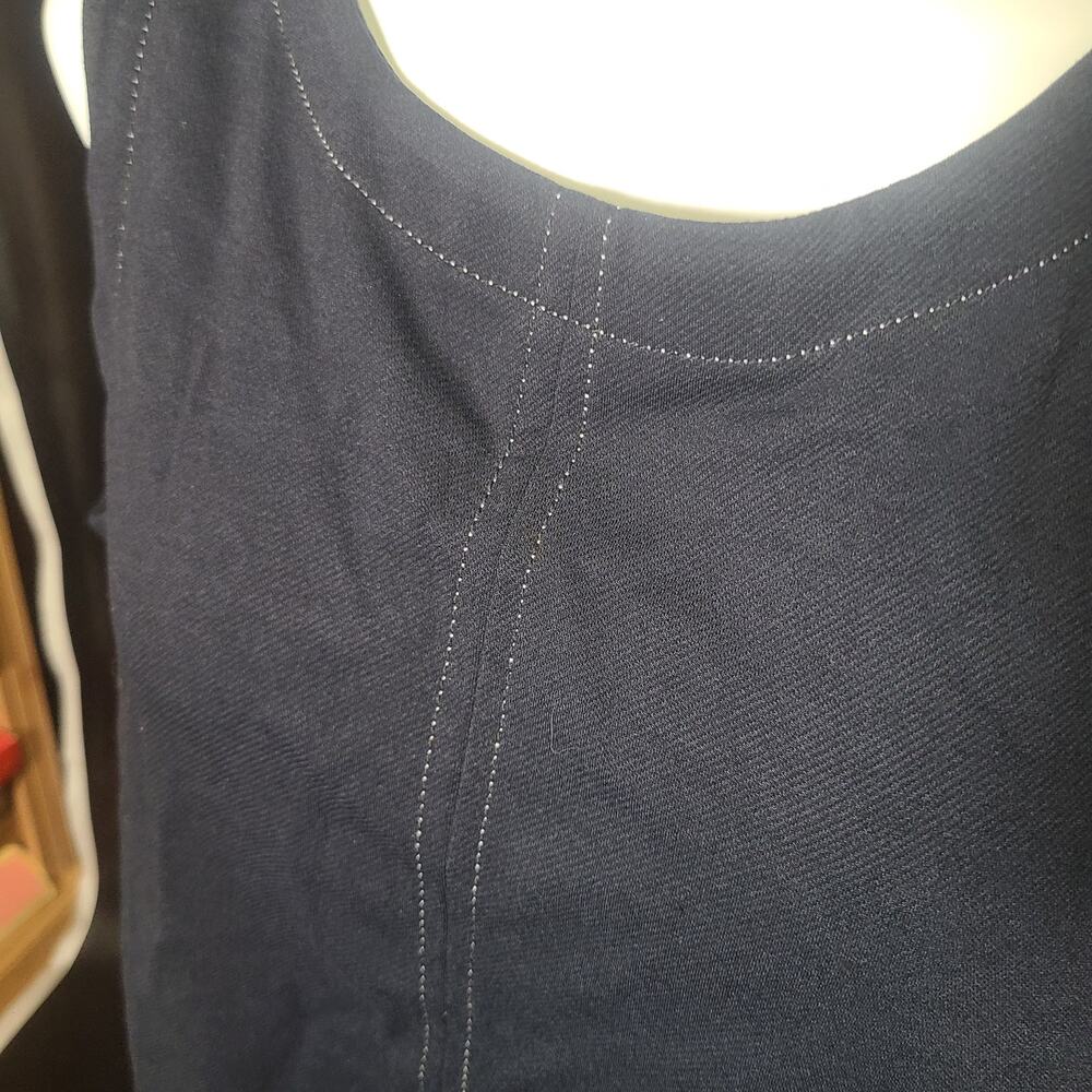 NWT Max Studio London Navy Blue White Stitch Sleep set Size XL - Picture 4 of 15